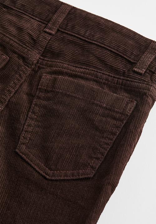 H&M - Slim fit corduroy trousers - dark brown