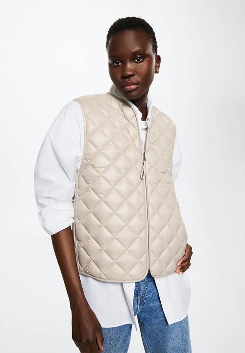 MANGO - Waistcoat bang - medium brown