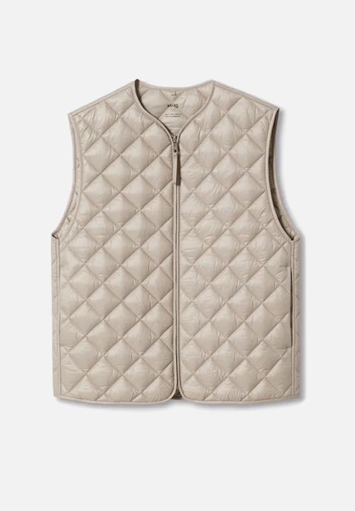 MANGO - Waistcoat bang - medium brown