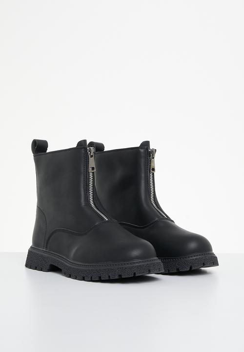 Pop Candy - Girls boot with zip - black