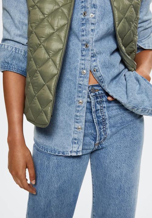 MANGO - Waistcoat bang - light pastel green