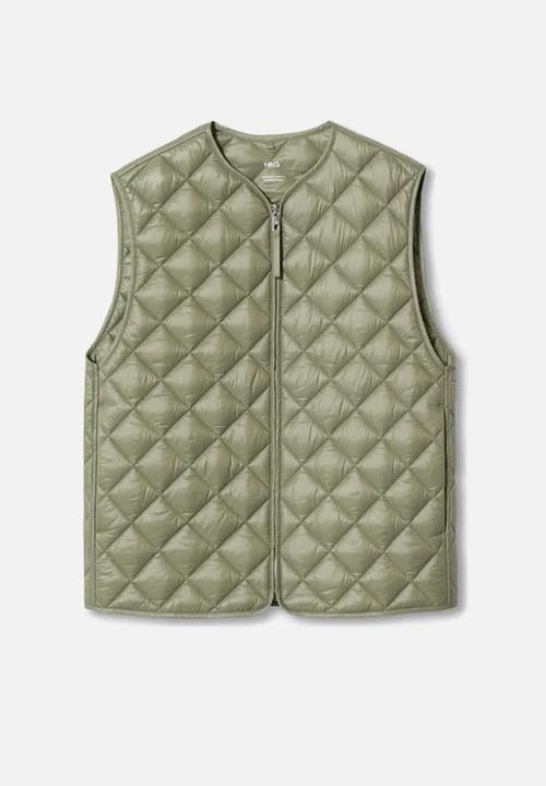 MANGO - Waistcoat bang - light pastel green