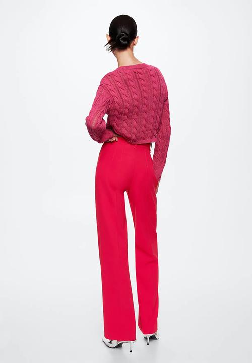 MANGO - Trousers maca - pink