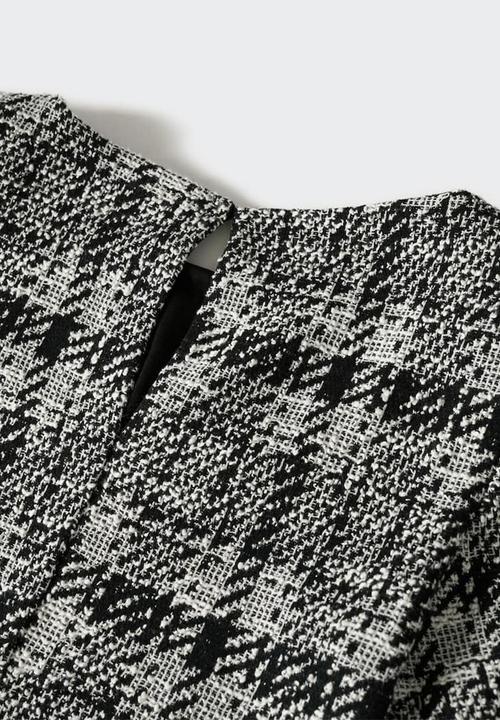 MANGO - Dress chano - grey & black