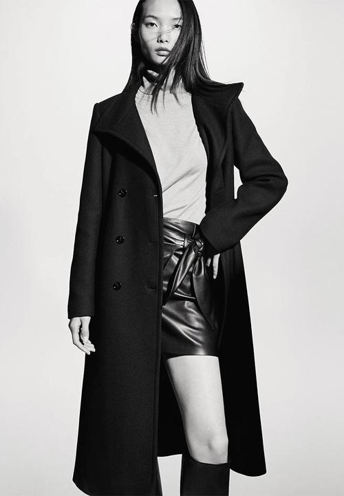 MANGO - Coat sirenita - black
