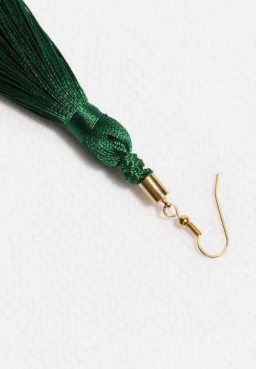 Pichulik - Tassel  Earrings - Green