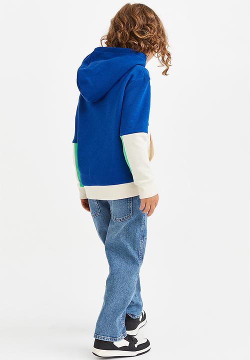 H&M - Hoodie - bright blue/block-coloured