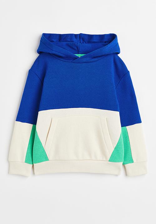 H&M - Hoodie - bright blue/block-coloured