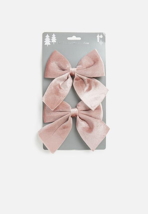 H&S - Bow set of 2 - pink