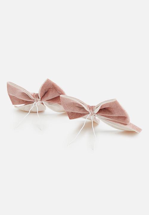 H&S - Bow set of 2 - pink