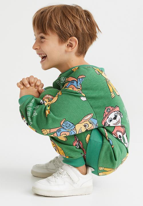 H&M - Oversized printed sweatshirt - green/paw patrol