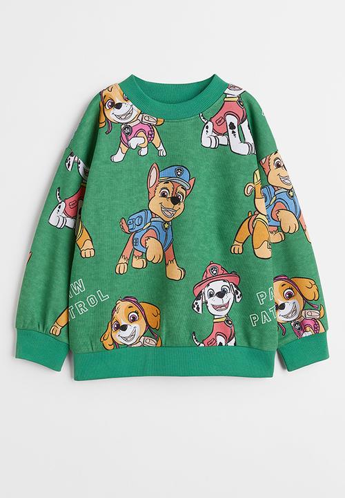 H&M - Oversized printed sweatshirt - green/paw patrol