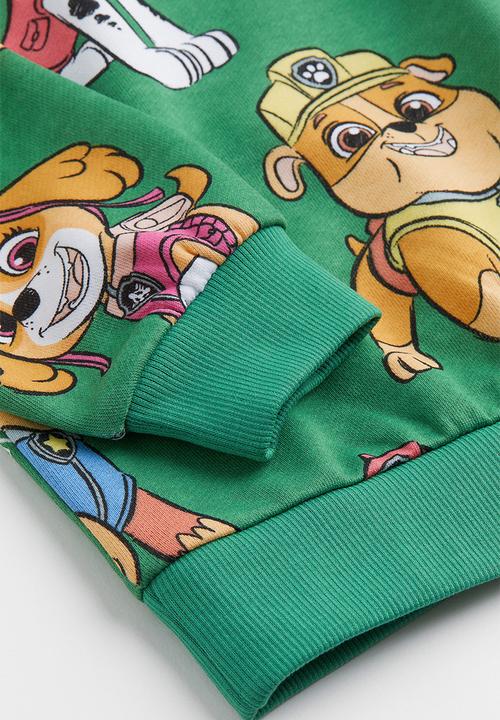 H&M - Oversized printed sweatshirt - green/paw patrol