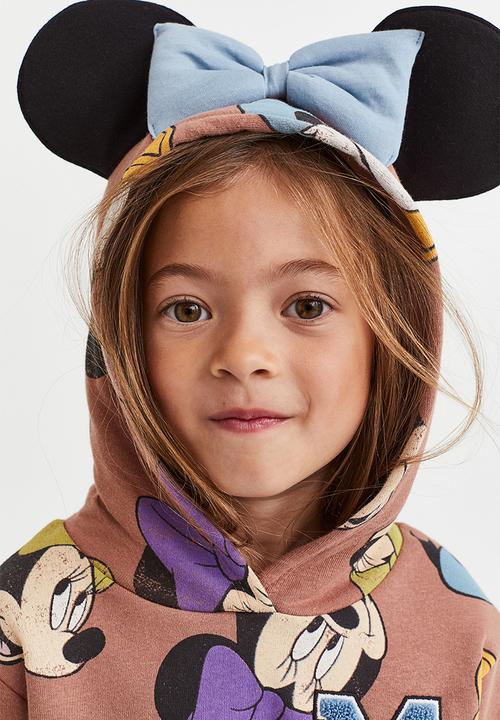 H&M - 2 Piece printed sweatshirt set - dark beige/minnie mouse