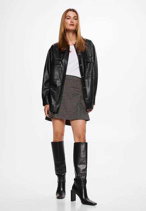 MANGO - Shirt just - black