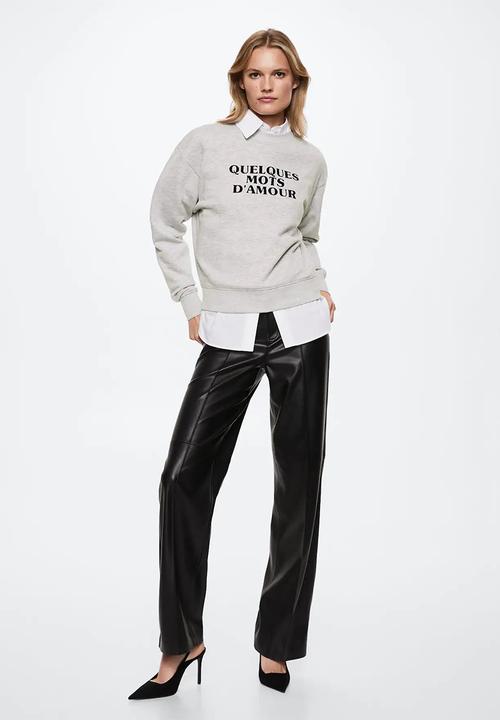 MANGO - Sweatshirt amour - medium grey