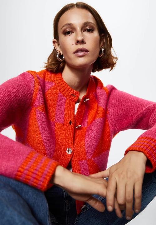 MANGO - Cardigan pinkora - bright pink
