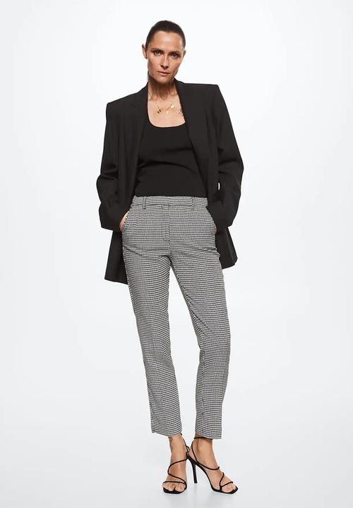MANGO - Trousers warm - black