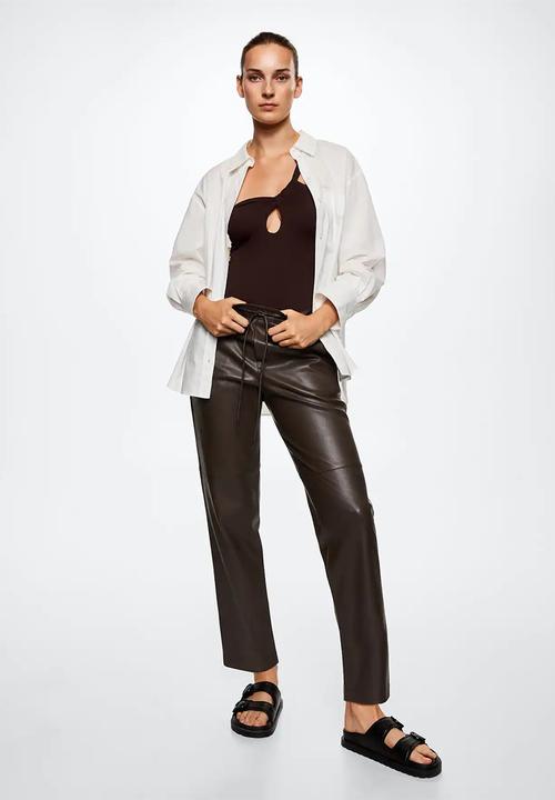 MANGO - Trousers apple - medium brown