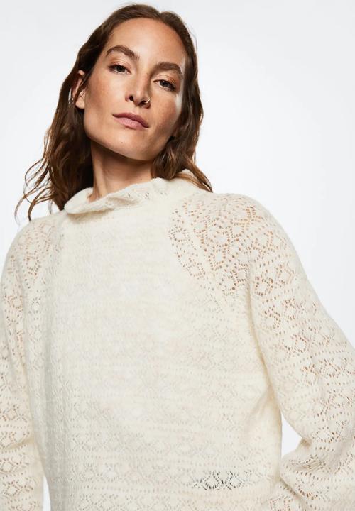 MANGO - Sweater festa - light beige