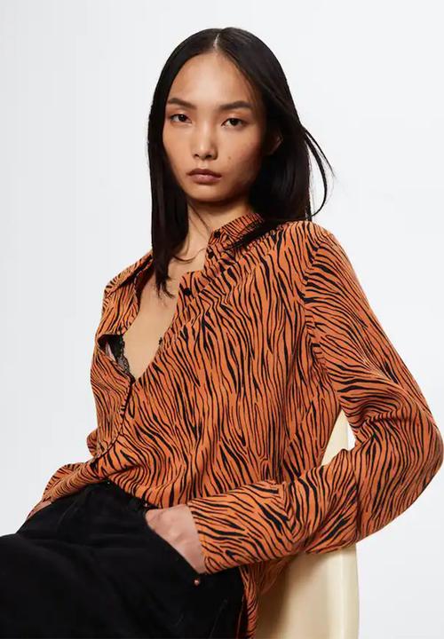 MANGO - Shirt storm - orange
