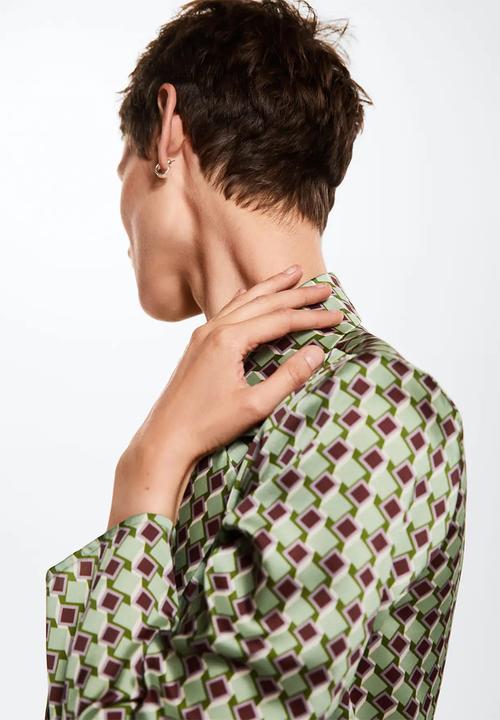 MANGO - Shirt chain - green