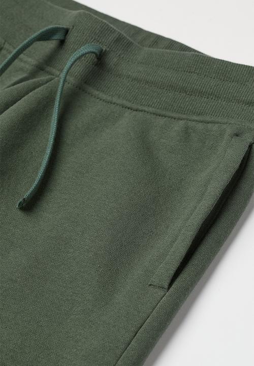 H&M - Brushed-inside joggers - dark khaki green