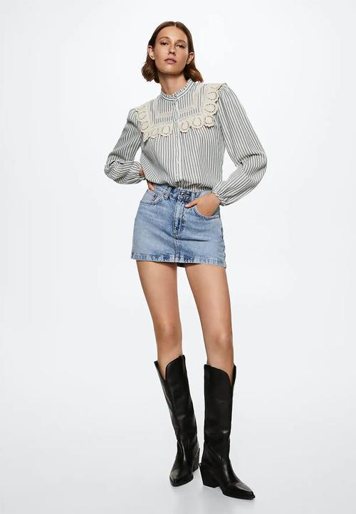 MANGO - Blouse bonita - medium blue