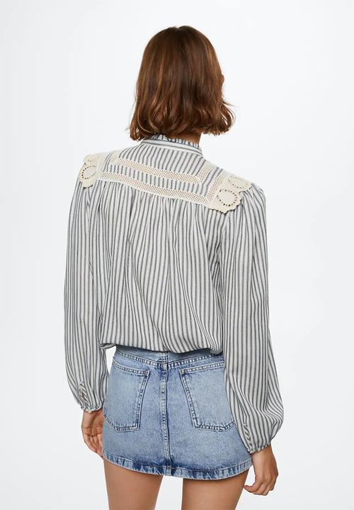 MANGO - Blouse bonita - medium blue