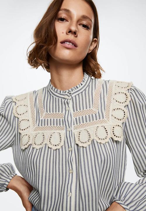 MANGO - Blouse bonita - medium blue