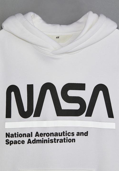H&M - Printed hoodie - white/nasa