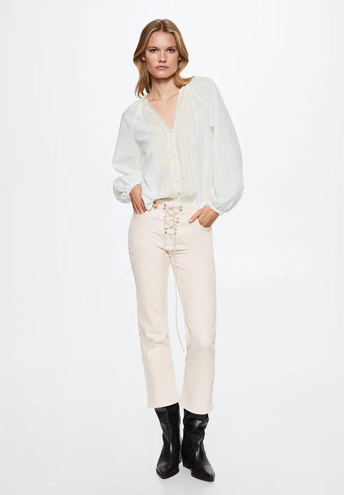 MANGO - Blouse grand - natural