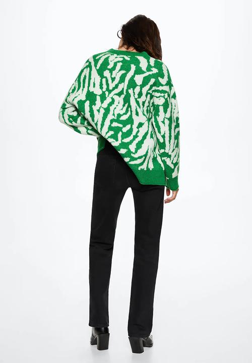 MANGO - Sweater tigre - green