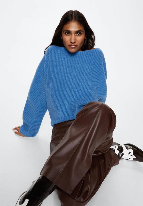 MANGO - Sweater coralina - medium blue