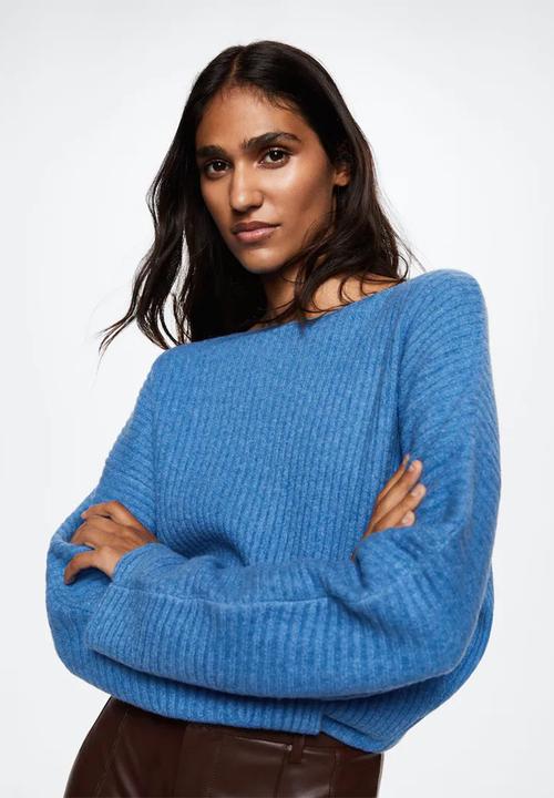 MANGO - Sweater coralina - medium blue