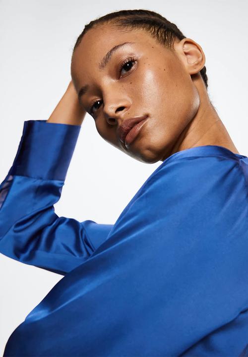 MANGO - Blouse cris2 - medium blue