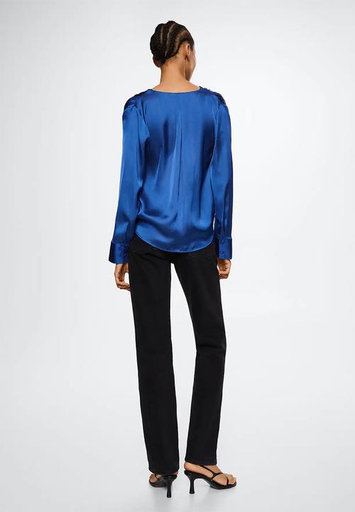 MANGO - Blouse cris2 - medium blue