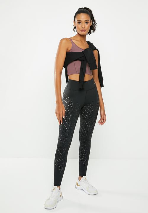 PUMA - Forever luxe high waist 7/8 tight - puma black/deco gold print
