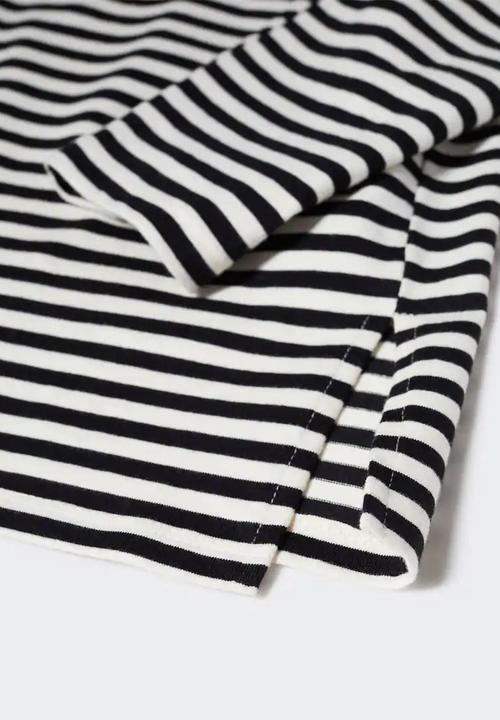 MANGO - T-shirt raya - black