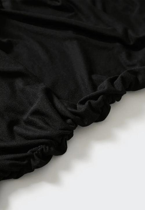 MANGO - T-shirt drap - black