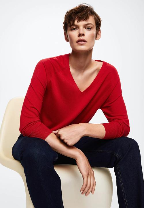 MANGO - Sweater lucav - red