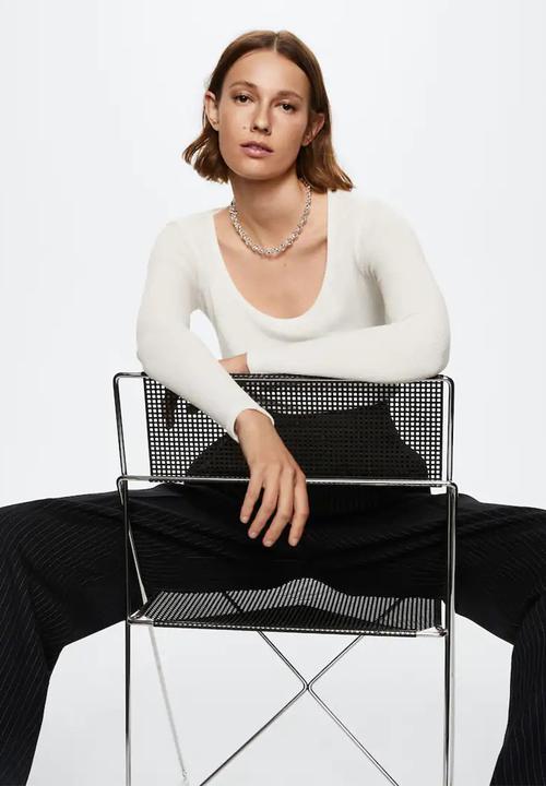 MANGO - T-shirt lilopi - natural