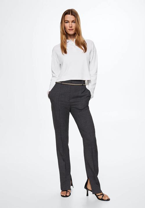 MANGO - T-shirt polita - natural