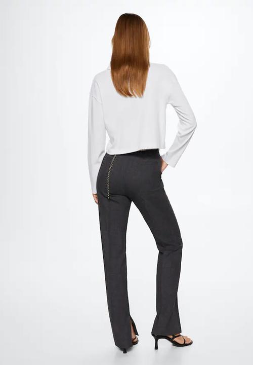 MANGO - T-shirt polita - natural