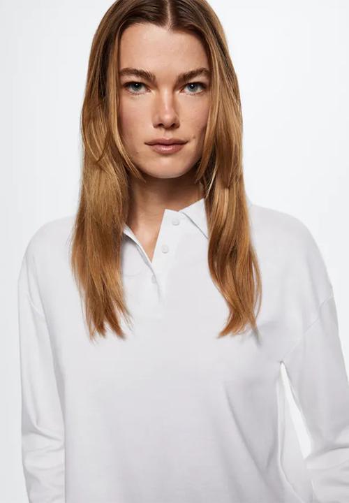 MANGO - T-shirt polita - natural