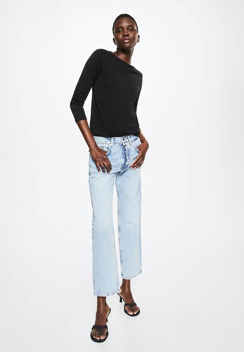MANGO - T-shirt saco - black