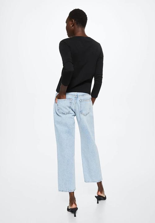 MANGO - T-shirt saco - black