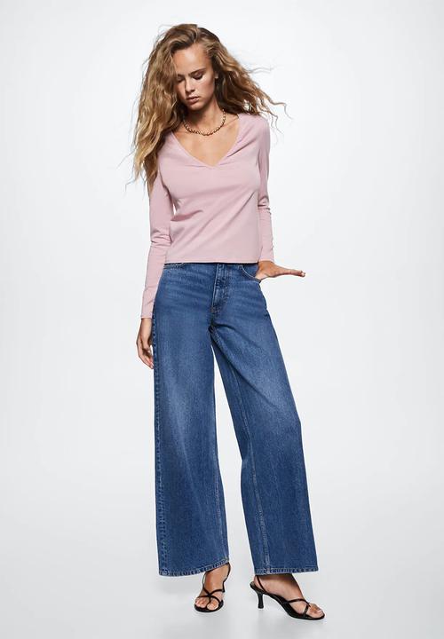 MANGO - T-shirt luna - light pastel pink
