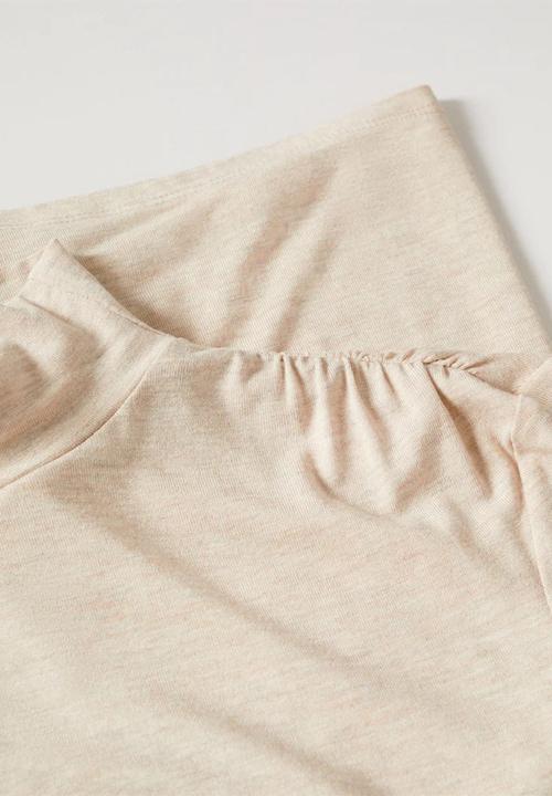 MANGO - T-shirt second - light/pastel brown
