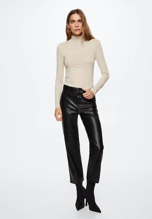 MANGO - T-shirt second - light/pastel brown